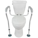 Vive Health Toilet Safety Rail, Adjustable Frame for Balance Assistance and Bathroom Stability