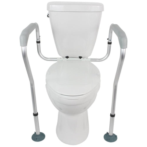 Vive Health Adjustable Toilet Safety Rail, Padded, Fits Any Toilet W/No Drilling