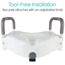 Vive Health Raised Toilet Seat, Contoured Design, 4.5 Inches for Added Height and Comfort