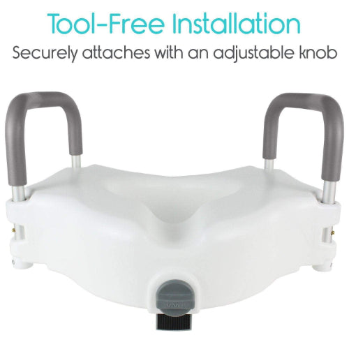 Vive Health Raised Toilet Seat Contoured, 4.5 Inches