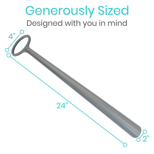 Vive Health Shoe Horn, Large Oval Grip, 24 Inches