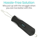 Vive Health Button Hook With Zipper Pull, Wire Loop, Nonslip Handle