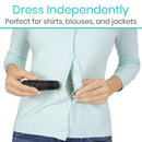Vive Health Button Hook With Zipper Pull, Wire Loop, Nonslip Handle