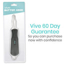 Vive Health Button Hook With Zipper Pull, Wire Loop, Nonslip Handle