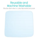 Vive Health Reusable Incontinence Pad, Washable Bed Protector, 34 x 36 Inches, Pack of 2