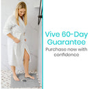 Vive Health Shower Mat, 22 x 22 Inch Non-Slip Bath Mat with Drain Hole and Mold Resistant, Gray