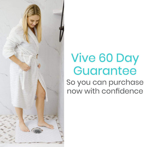 Vive Health Shower Mat, White, 22 x 22 Inches