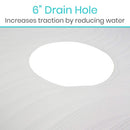 Vive Health Shower Mat, 22 x 22 Inch Non-Slip Bath Mat with Drain Hole and Mold Resistant, White