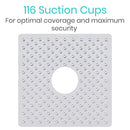 Vive Health Shower Mat, 22 x 22 Inch Non-Slip Bath Mat with Drain Hole and Mold Resistant, White