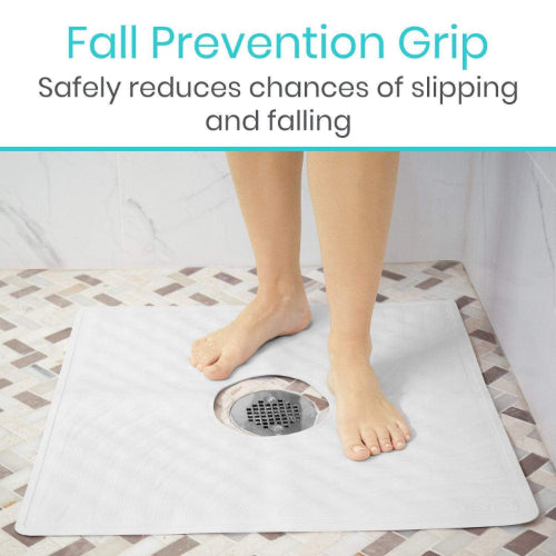 Vive Health Shower Mat, White, 22 x 22 Inches