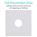 Vive Health Shower Mat, 22 x 22 Inch Non-Slip Bath Mat with Drain Hole and Mold Resistant, White