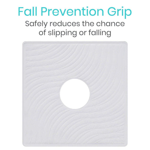 Vive Health Shower Mat, White, 22 x 22 Inches