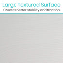 Vive Health Shower Mat, 22 x 22 Inch Non-Slip Bath Mat with Drain Hole and Mold Resistant, White