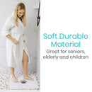 Vive Health Shower Mat, 22 x 22 Inch Non-Slip Bath Mat with Drain Hole and Mold Resistant, White