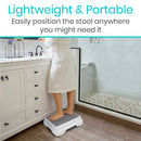 Vive Health Non-Slip Bath Step with low-profile rubber feet, ensuring secure footing with a 400 lbs capacity, Moovkart
