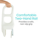 Vive Health Adjustable Bathtub Safety Rail with Non-Slip Grip, Fits 3.75 – 6.5 Inch Tub Edges