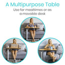 Vive Health Overbed Table with Rolling Base, Height Adjustable Bedside Table, 28.5 – 39 Inches