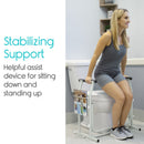 Vive Health Stand Alone Toilet Rail, Lightweight and Portable Bathroom Support Frame, Pack of 2