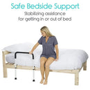 Vive Health Bed Safety Rail, Height Adjustable Steel, Nonslip Foam