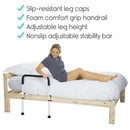 Vive Health Bed Safety Rail, Height Adjustable Steel, Nonslip Foam