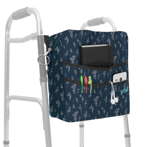 Vive Health Rollator Bag with Multiple Pockets for Walkers, Wheelchairs and Rollators