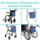 Vive Health Rollator Bag with Multiple Pockets for Walkers, Wheelchairs and Rollators