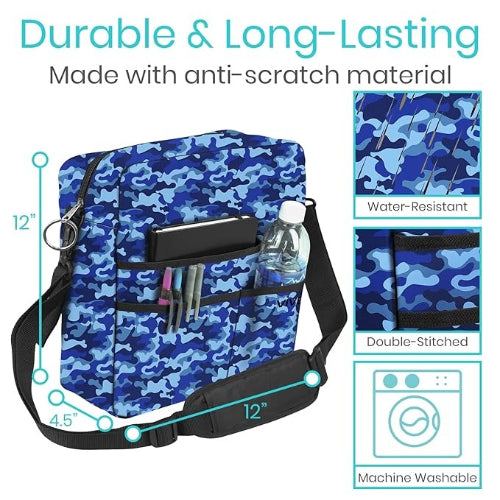 Vive Health Rollator Bag with Multiple Pockets for Walkers, Wheelchairs and Rollators