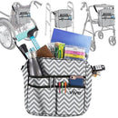Vive Health Rollator Bag, Waterproof Nylon Storage Tote, Lightweight and Durable, Chevron