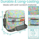 Vive Health Rollator Bag, Waterproof Nylon Tote for Walkers and Wheelchairs, Green Paisley