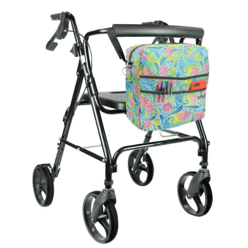 Vive Health Rollator Bag, Green Paisley