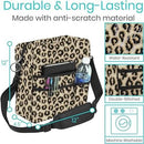 Vive Health Rollator Bag, Waterproof Nylon Storage with Straps and Pockets, Leopard Print