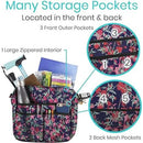 Vive Health Rollator Bag, Waterproof Mobility Accessory for Walkers and Wheelchairs, Pink Floral