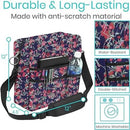 Vive Health Rollator Bag, Waterproof Mobility Accessory for Walkers and Wheelchairs, Pink Floral