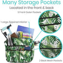Vive Health Rollator Bag, Waterproof Nylon for Walkers and Rollators with 5 Pockets, Royal Palm