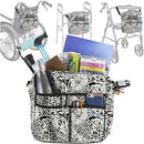 Vive Health Rollator Bag, Waterproof Nylon with 5 Exterior Pockets and Shoulder Strap, Safari
