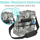 Vive Health Rollator Bag, Waterproof Nylon with 5 Exterior Pockets and Shoulder Strap, Safari