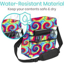 Vive Health Rollator Bag, Waterproof Nylon with 5 Exterior Pockets and Shoulder Strap, Tye Dye