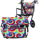 Vive Health Rollator Bag, Waterproof Nylon with 5 Exterior Pockets and Shoulder Strap, Tye Dye