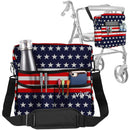 Vive Health Rollator Bag, Waterproof Nylon with 5 Exterior Pockets and Shoulder Strap, Americana
