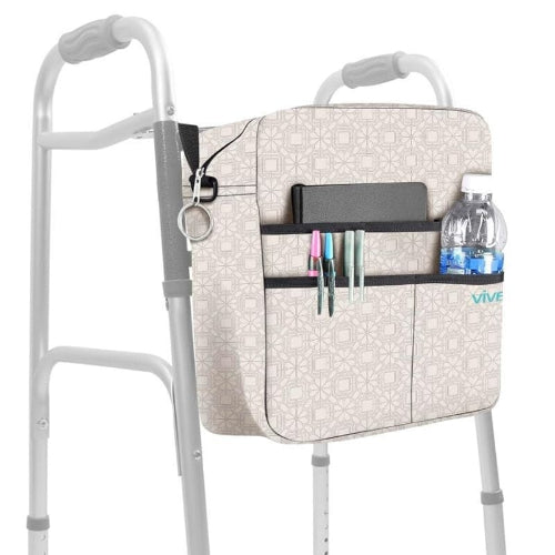 Vive Health Rollator Bag with Multiple Pockets for Walkers, Wheelchairs and Rollators
