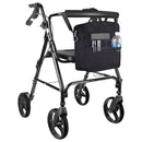 Vive Health Rollator Bag, Waterproof Nylon Storage Tote, Lightweight and Durable, Black