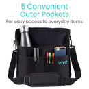 Vive Health Rollator Bag, Waterproof Nylon Storage Tote, Lightweight and Durable, Black