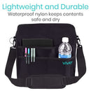 Vive Health Rollator Bag, Waterproof Nylon Storage Tote, Lightweight and Durable, Black
