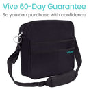 Vive Health Rollator Bag, Waterproof Nylon Storage Tote, Lightweight and Durable, Black