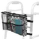 Vive Health Walker Bag Lightweight Waterproof Nylon with 3 Pockets, Fits All Walkers, Chevron