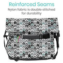 Vive Health Walker Bag Lightweight Waterproof Nylon with 3 Pockets, Fits All Walkers, Chevron