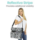 Vive Health Walker Bag Lightweight Waterproof Nylon with 3 Pockets, Fits All Walkers, Chevron