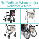 Vive Health Walker Bag, Lightweight Waterproof Nylon with 3 Pockets, Fits All Walkers, Faith