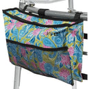 Vive Health Walker Bag, Lightweight Waterproof Nylon with 3 Pockets, Fits All Walkers, Green Paisley