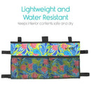 Vive Health Walker Bag, Lightweight Waterproof Nylon with 3 Pockets, Fits All Walkers, Green Paisley